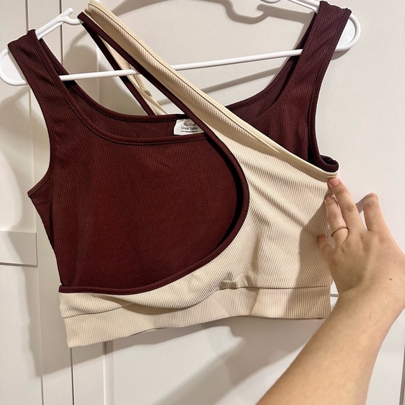 Two-Tone Ribbed Women's Bralette - Picture 1 of 2